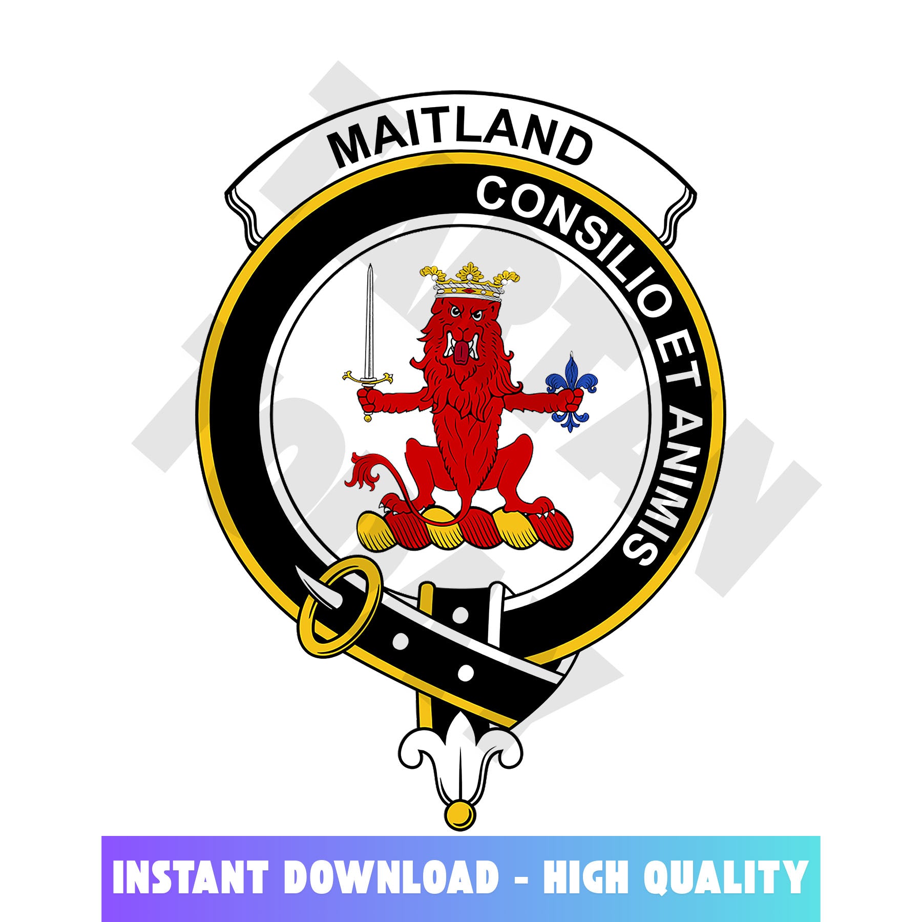 Clan Maitland Tartan Crest, Badges, Heraldry, Clans, Family Scotland PNG, Digital ClipArt High Quality MK98 Maitland Tartan Tartan Today