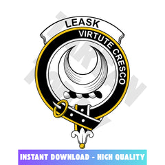 Clan Leask Tartan Crest, Badges, Heraldry, Clans, Family Scotland PNG, Digital ClipArt High Quality JX21 Leask Tartan Tartan Today