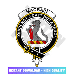 Clan MacBain Tartan Crest, Badges, Heraldry, Clans, Family Scotland PNG, Digital ClipArt High Quality BE67 MacBain Tartan Tartan Today