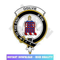 Clan Ogilvie Tartan Crest, Badges, Heraldry, Clans, Family Scotland PNG, Digital ClipArt High Quality XB49 Ogilvie Tartan Tartan Today