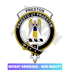 Clan Preston Tartan Crest, Badges, Heraldry, Clans, Family Scotland PNG, Digital ClipArt High Quality XK65 Preston Tartan Tartan Today