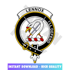 Clan Lennox Tartan Crest, Badges, Heraldry, Clans, Family Scotland PNG, Digital ClipArt High Quality DL62 Lennox Tartan Tartan Today