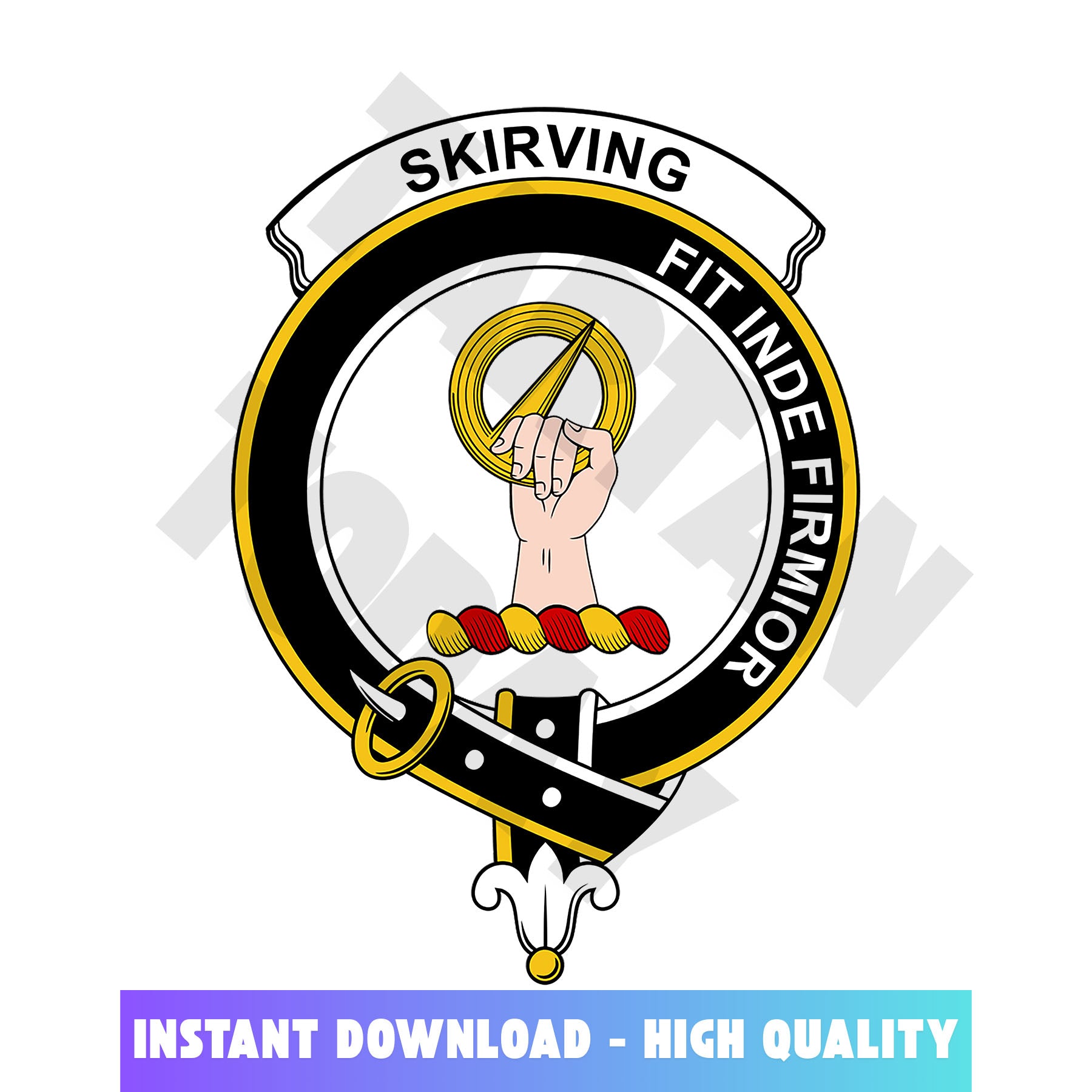 Clan Skirving Tartan Crest, Badges, Heraldry, Clans, Family Scotland PNG, Digital ClipArt High Quality TS57 Skirving Tartan Tartan Today