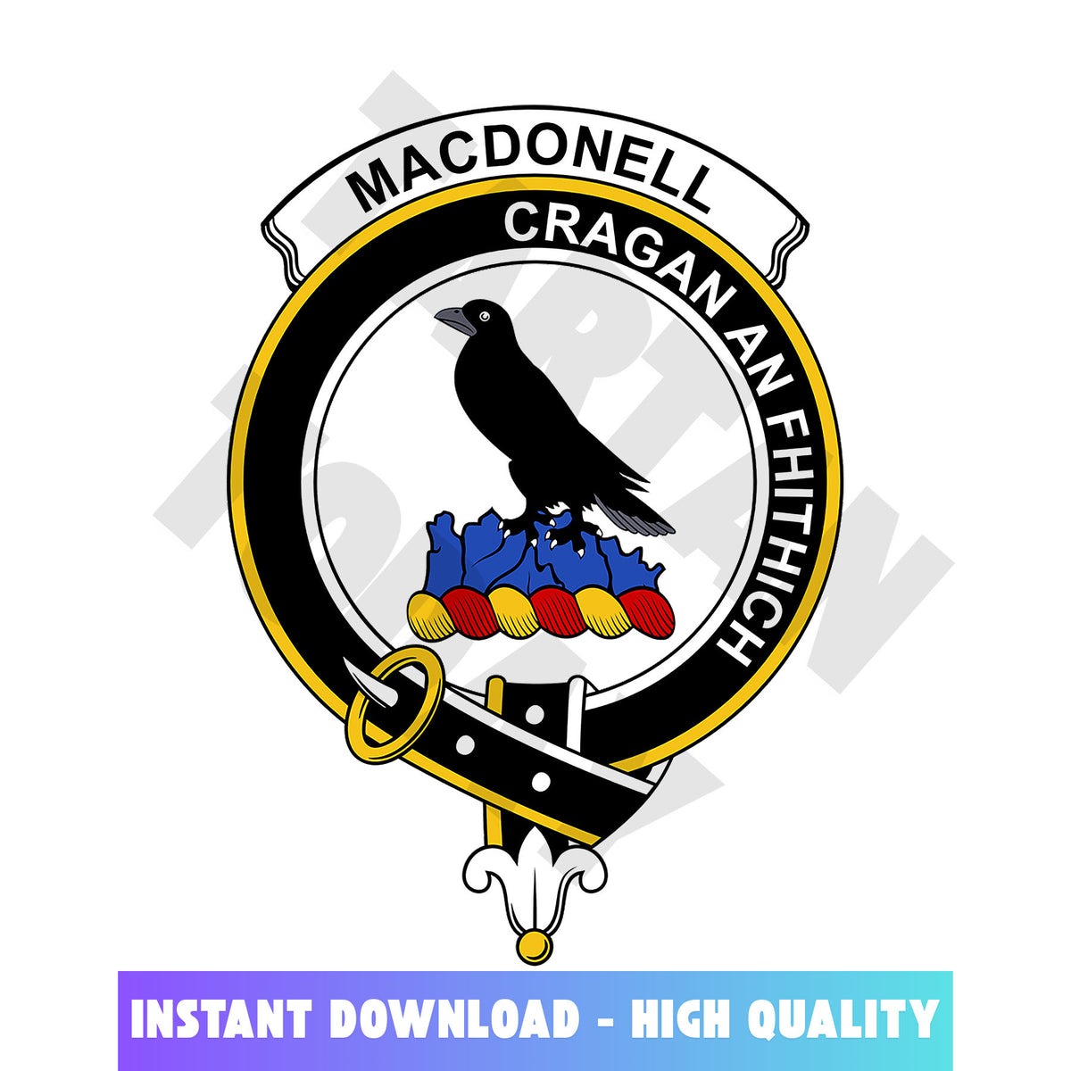 Clan MacDonell (of Glengarry) Tartan Crest, Badges, Heraldry, Clans, Family Scotland PNG, Digital ClipArt High Quality XM70 MacDonell (of Glengarry) Tartan Tartan Today