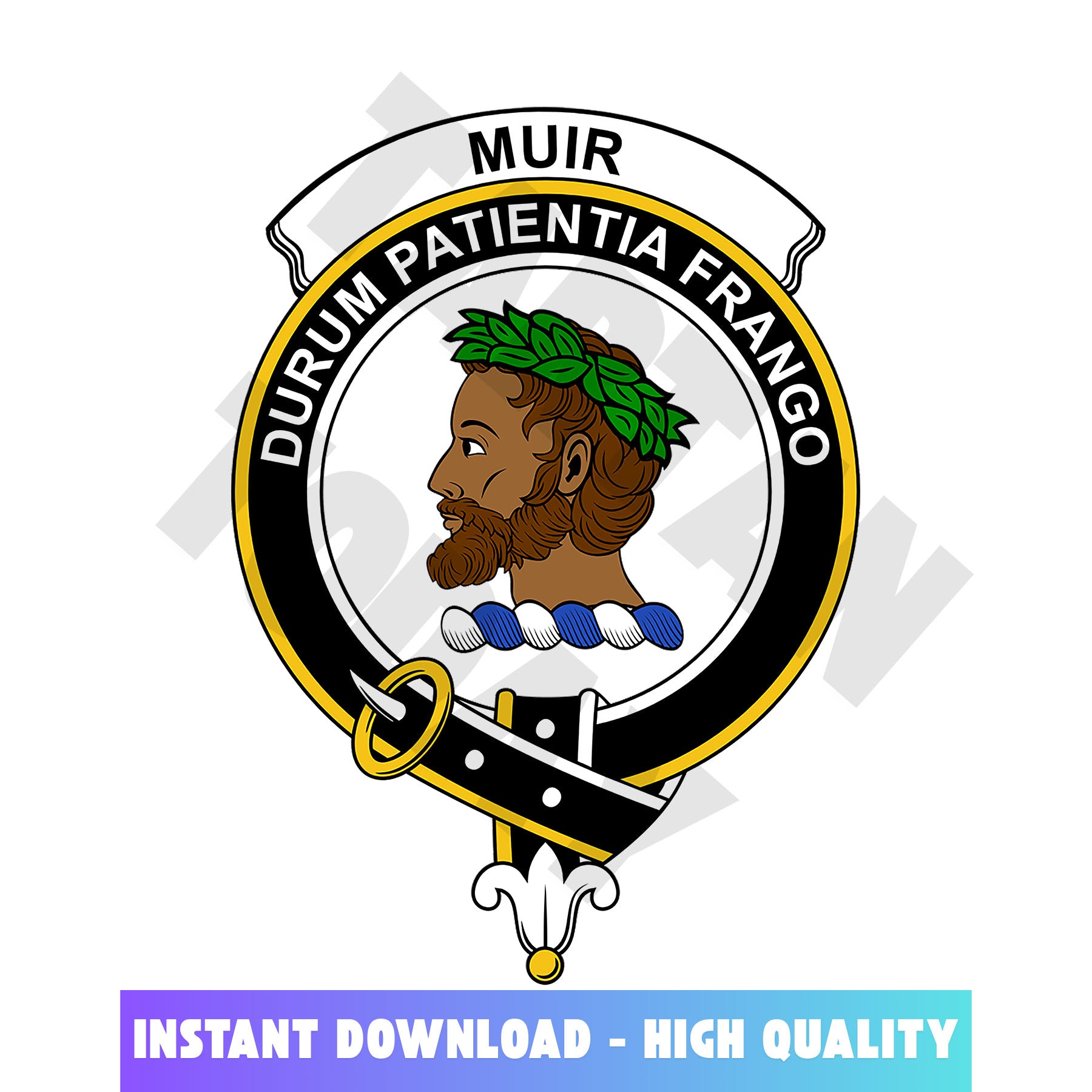 Clan Muir Tartan Crest, Badges, Heraldry, Clans, Family Scotland PNG, Digital ClipArt High Quality UP69 Muir Tartan Tartan Today