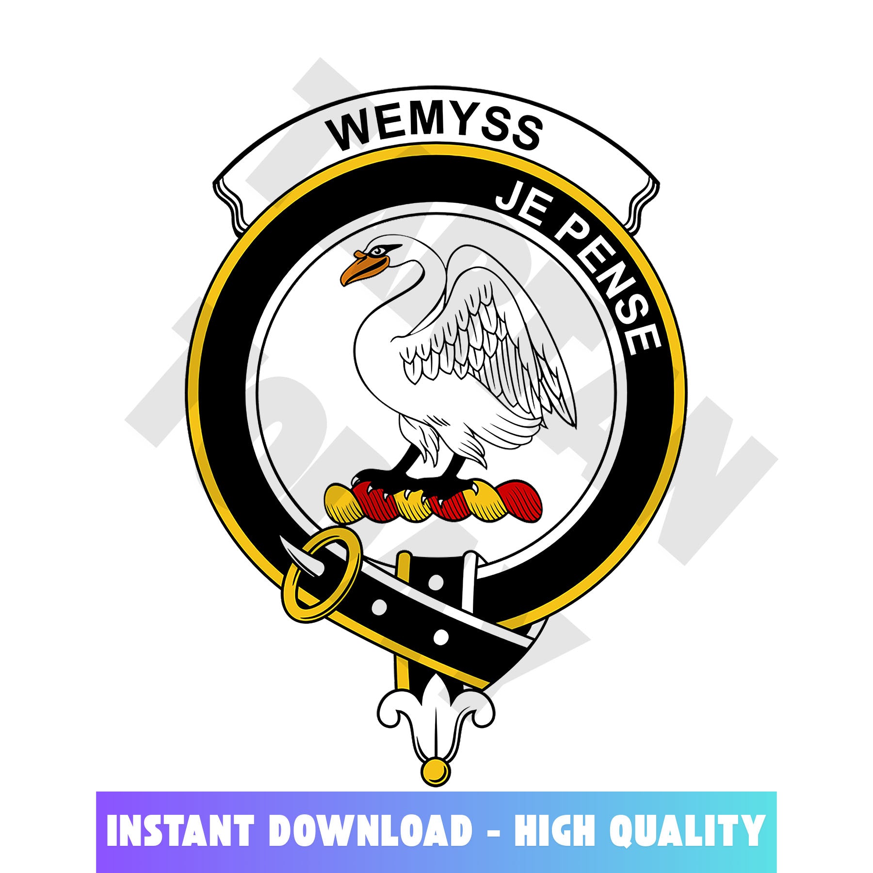 Clan Wemyss Tartan Crest, Badges, Heraldry, Clans, Family Scotland PNG, Digital ClipArt High Quality AJ85 Wemyss Tartan Tartan Today