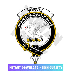 Clan Norvel (or Norvill) Tartan Crest, Badges, Heraldry, Clans, Family Scotland PNG, Digital ClipArt High Quality KK16 Norvel (or Norvill) Tartan Tartan Today