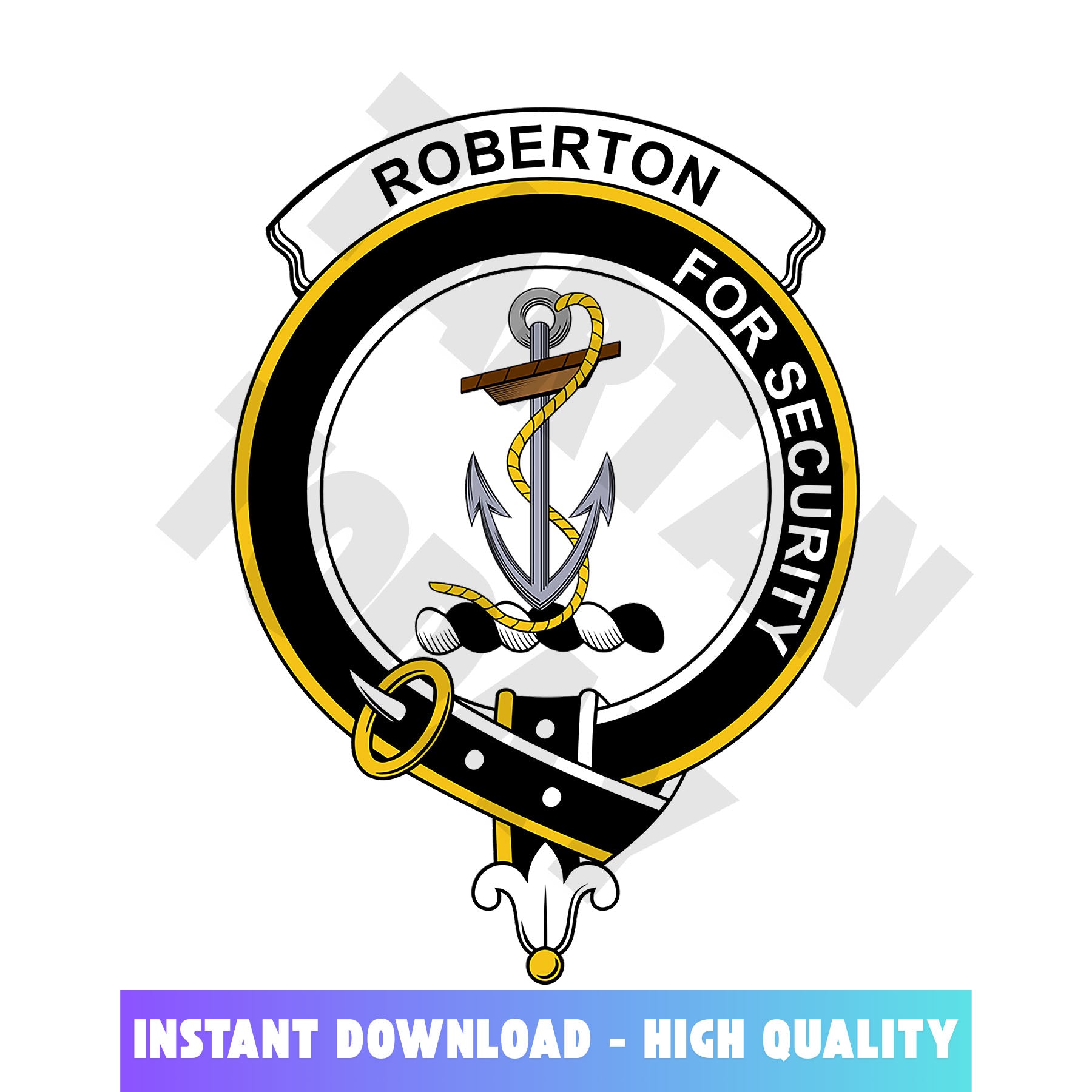 Clan Roberton Tartan Crest, Badges, Heraldry, Clans, Family Scotland PNG, Digital ClipArt High Quality VY53 Roberton Tartan Tartan Today