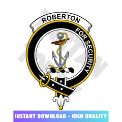 Clan Roberton Tartan Crest, Badges, Heraldry, Clans, Family Scotland PNG, Digital ClipArt High Quality VY53 Roberton Tartan Tartan Today