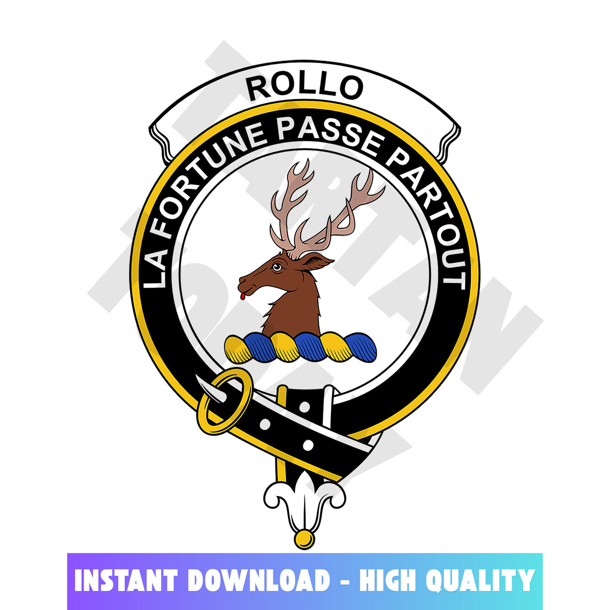 Clan Rollo Tartan Crest, Badges, Heraldry, Clans, Family Scotland PNG, Digital ClipArt High Quality YV67 Rollo Tartan Tartan Today