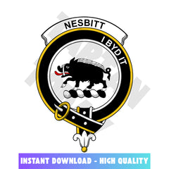 Clan Nesbitt (or Nisbet) Tartan Crest, Badges, Heraldry, Clans, Family Scotland PNG, Digital ClipArt High Quality WM68 Nesbitt (or Nisbet) Tartan Tartan Today