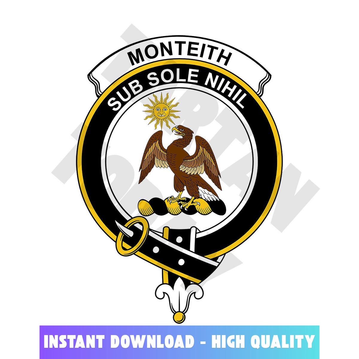 Clan Monteith Tartan Crest, Badges, Heraldry, Clans, Family Scotland PNG, Digital ClipArt High Quality VU56 Monteith Tartan Tartan Today