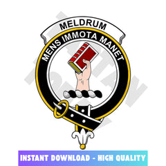 Clan Meldrum Tartan Crest, Badges, Heraldry, Clans, Family Scotland PNG, Digital ClipArt High Quality MR19 Meldrum Tartan Tartan Today