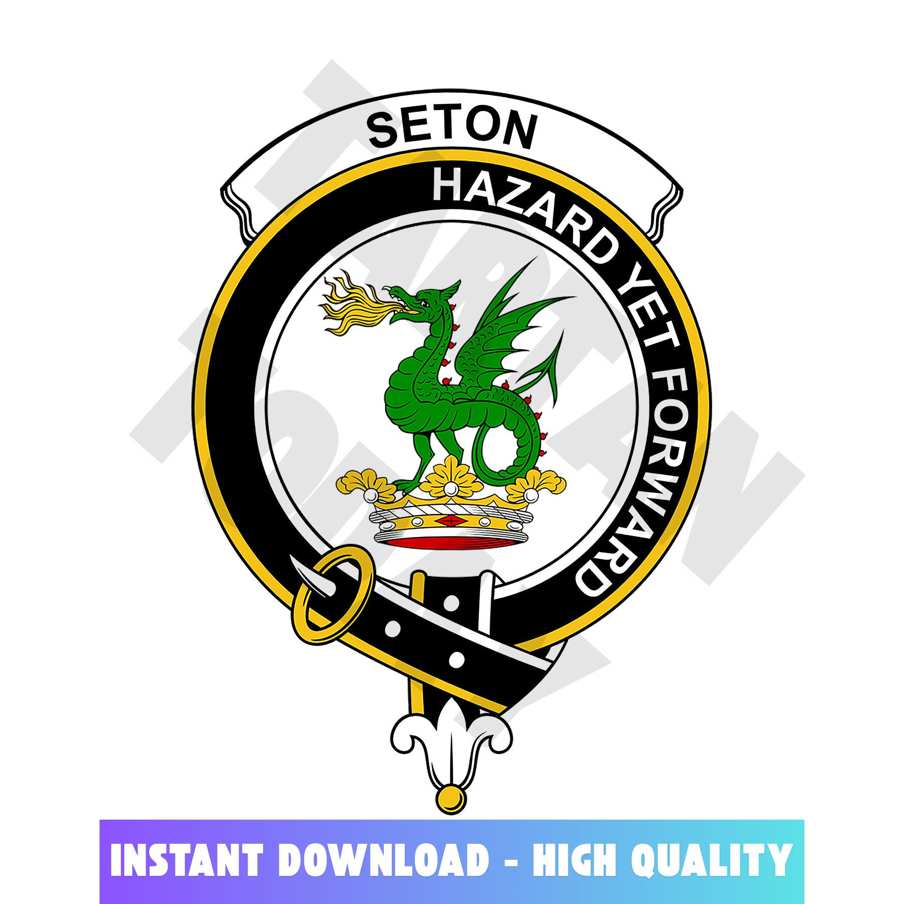 Clan Seton Tartan Crest, Badges, Heraldry, Clans, Family Scotland PNG, Digital ClipArt High Quality VK30 Seton Tartan Tartan Today