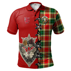 Clan Gibsone (Gibson - Gibbs) Tartan Polo Shirt - Lion Rampant And Celtic Thistle Style JT16 Gibsone (Gibson - Gibbs) Tartan Tartan Polo   