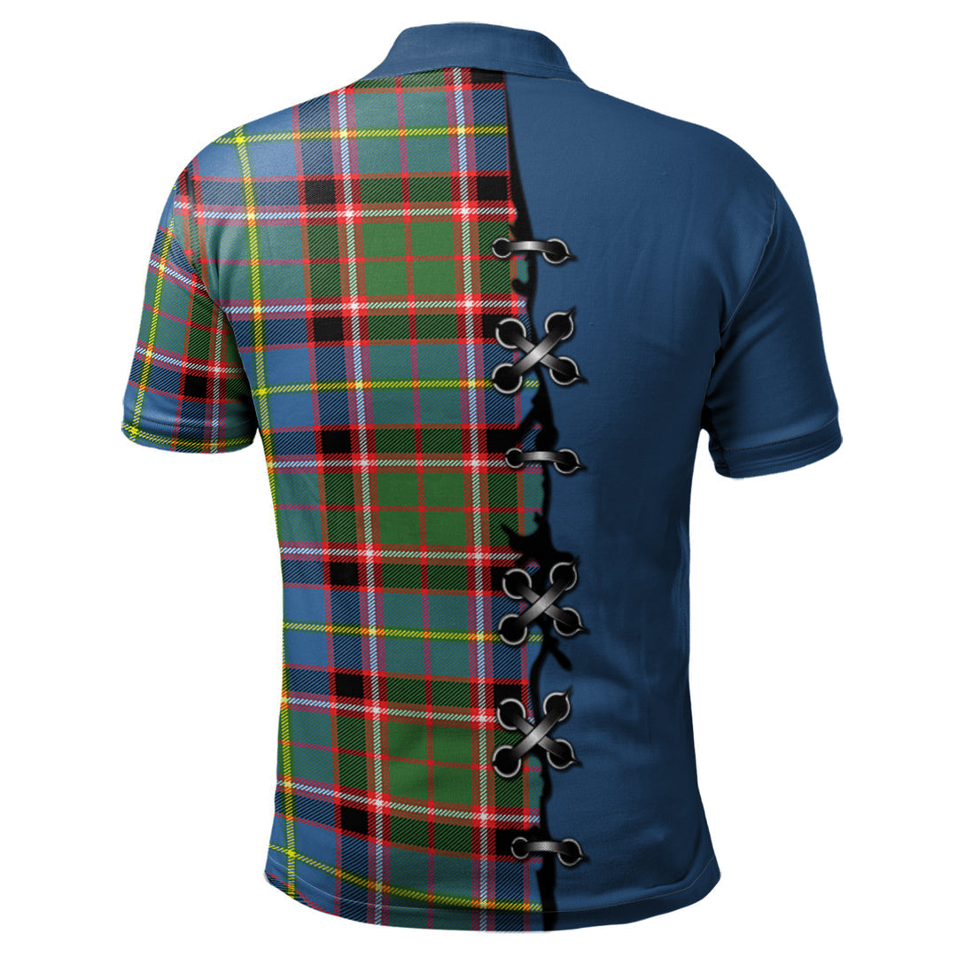 Clan Glass Tartan Polo Shirt - Lion Rampant And Celtic Thistle Style JB35 Glass Tartan Tartan Polo   