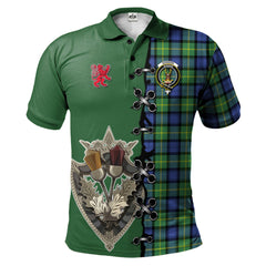 Clan Gordon Old Ancient Tartan Polo Shirt - Lion Rampant And Celtic Thistle Style FQ57 Gordon Old Ancient Tartan Tartan Polo   