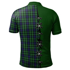 Clan Graham of Montrose Tartan Polo Shirt - Lion Rampant And Celtic Thistle Style NS12 Graham of Montrose Tartan Tartan Polo   