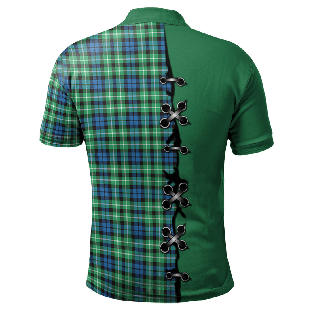 Clan Graham of Montrose Ancient Tartan Polo Shirt - Lion Rampant And Celtic Thistle Style TG58 Graham of Montrose Ancient Tartan Tartan Polo   