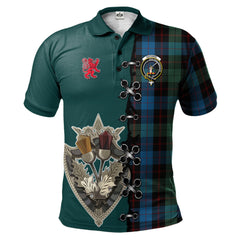 Clan Guthrie Tartan Polo Shirt - Lion Rampant And Celtic Thistle Style EP61 Guthrie Tartan Tartan Polo   