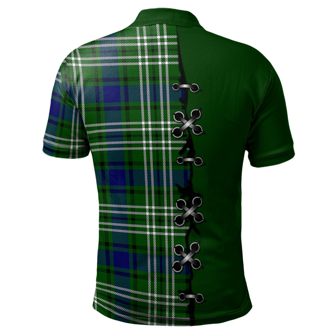 Clan Haliburton Tartan Polo Shirt - Lion Rampant And Celtic Thistle Style TY85 Haliburton Tartan Tartan Polo   