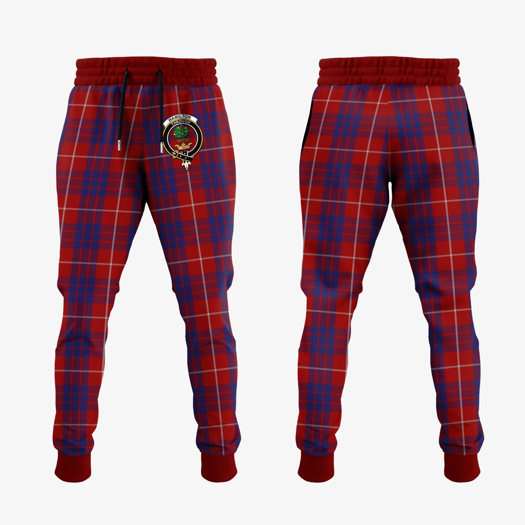 Clan Hamilton Tartan Crest Jogger Sweatpants AW74 Clan Hamilton Tartan Today   