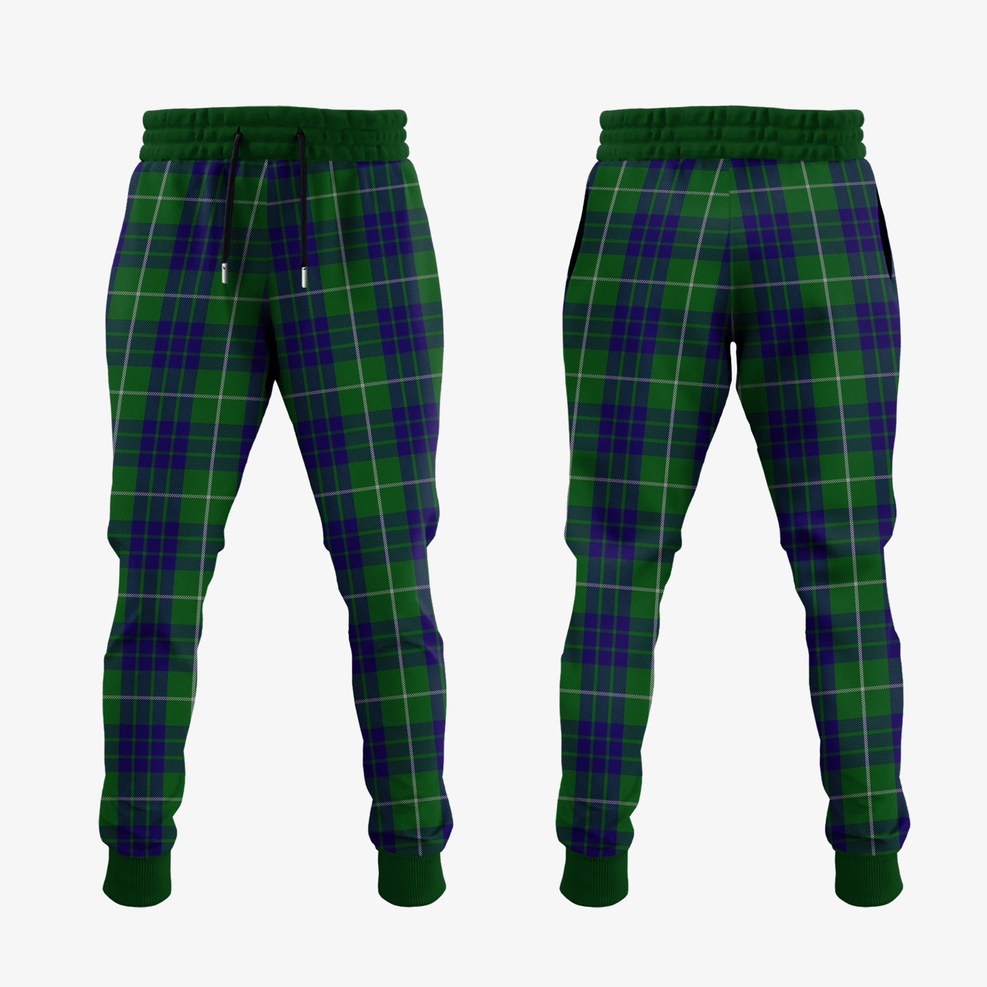 Clan Hamilton Green Hunting Tartan Crest Jogger Sweatpants XO91 Clan Hamilton Tartan Today   