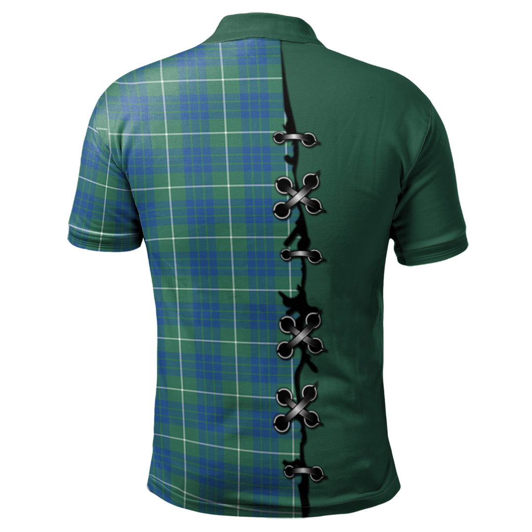 Clan Hamilton Hunting Ancient Tartan Polo Shirt - Lion Rampant And Celtic Thistle Style QP17 Hamilton Hunting Ancient Tartan Tartan Polo   