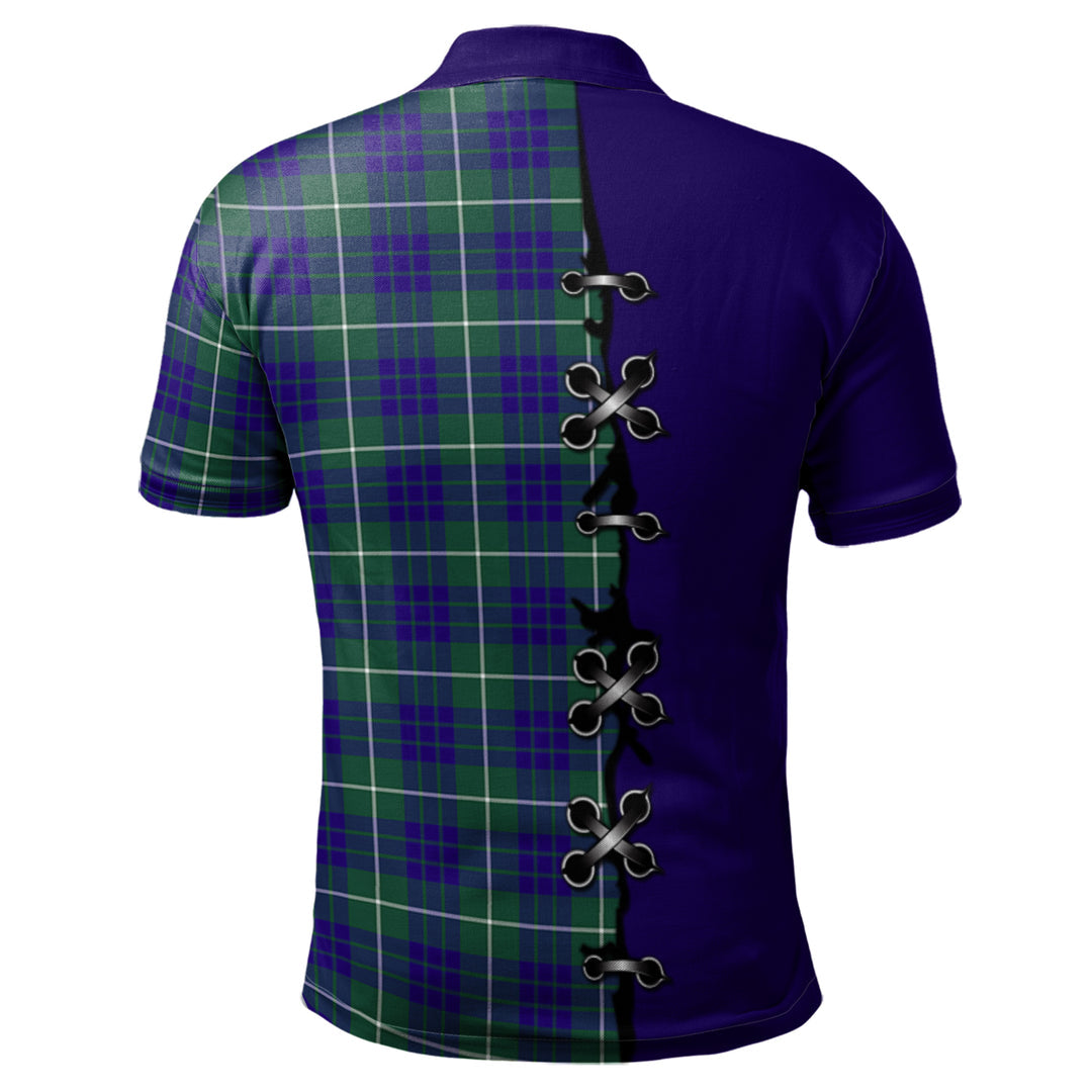 Clan Hamilton Hunting Modern Tartan Polo Shirt - Lion Rampant And Celtic Thistle Style CW42 Hamilton Hunting Modern Tartan Tartan Polo   