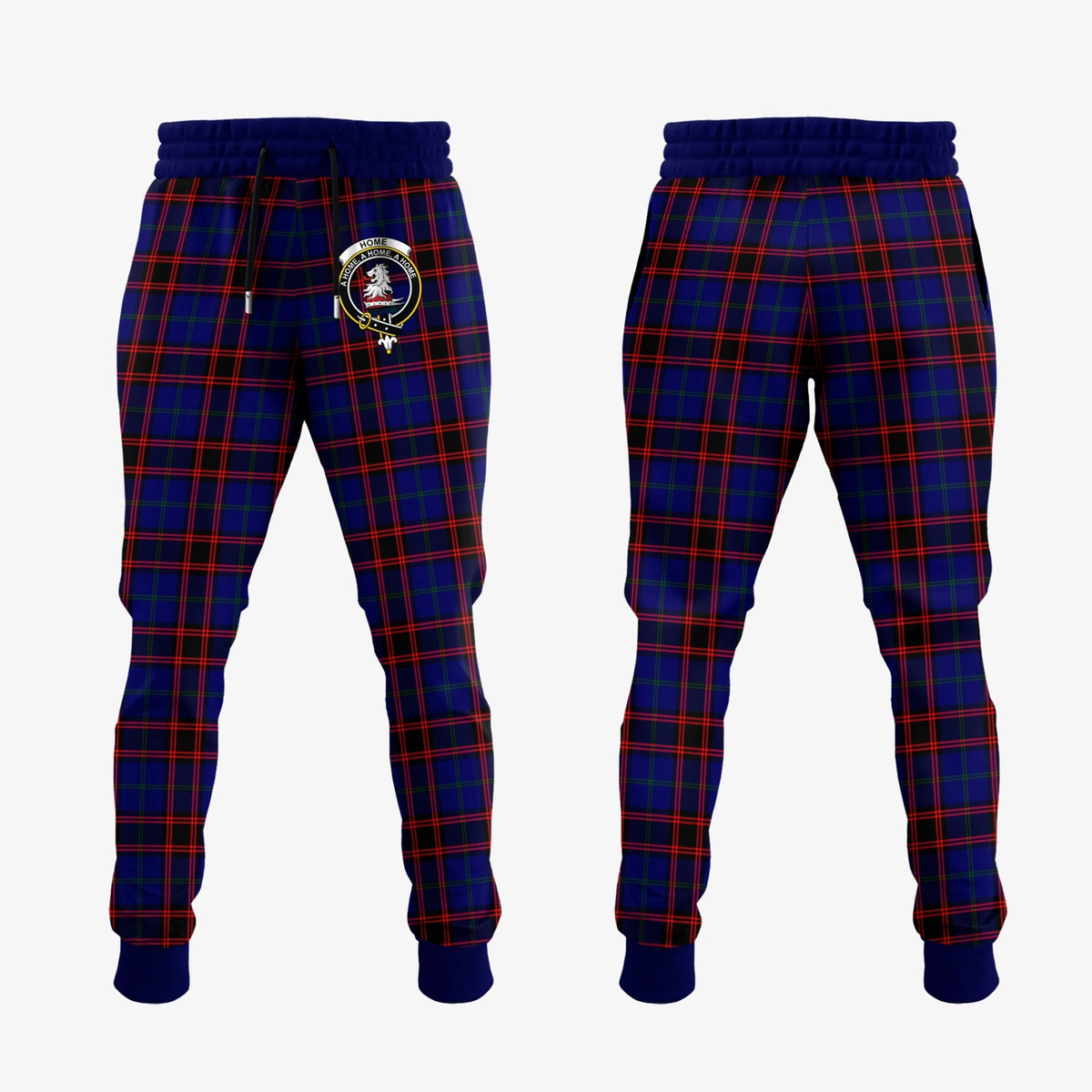 Clan Home Modern Tartan Crest Jogger Sweatpants SM61 Clan Home/Hume Tartan Today   