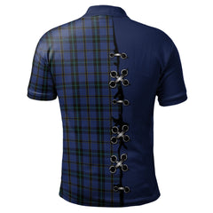 Clan Hope (Vere - Weir) Tartan Polo Shirt - Lion Rampant And Celtic Thistle Style BJ72 Hope (Vere - Weir) Tartan Tartan Polo   