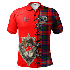 Clan Hopkirk Tartan Polo Shirt - Lion Rampant And Celtic Thistle Style JX53 Hopkirk Tartan Tartan Polo   