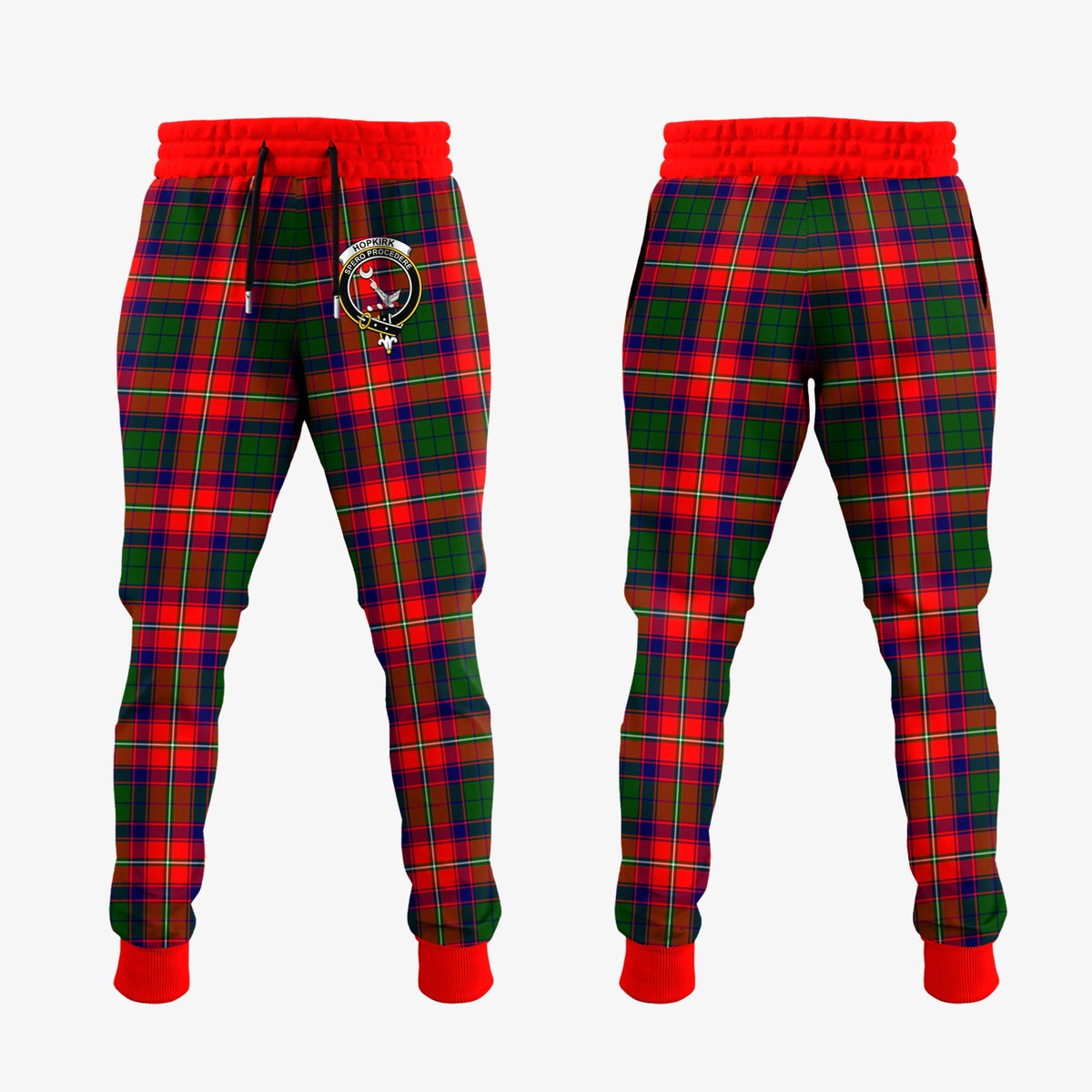 Clan Hopkirk Tartan Crest Jogger Sweatpants QV88 Clan Kirk Tartan Today   