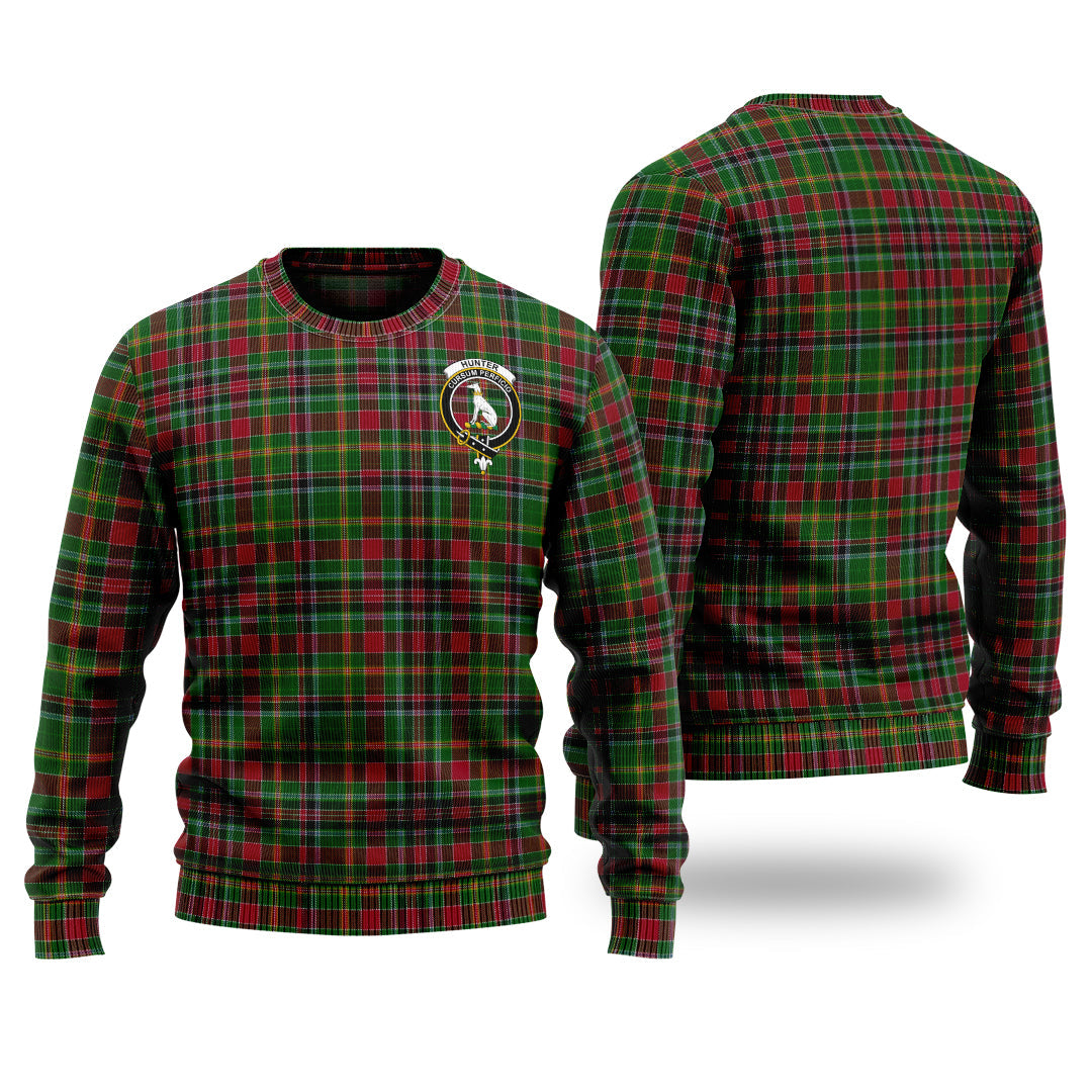 Clan Hunter Wilsons Tartan Christmas Ugly Sweater IE29 Hunter Wilsons Tartan Tartan Sweater   