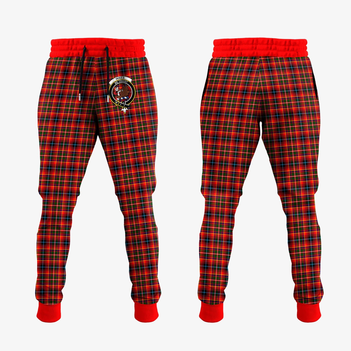 Clan Innes Modern Tartan Crest Jogger Sweatpants LY28 Clan Innes Tartan Today   