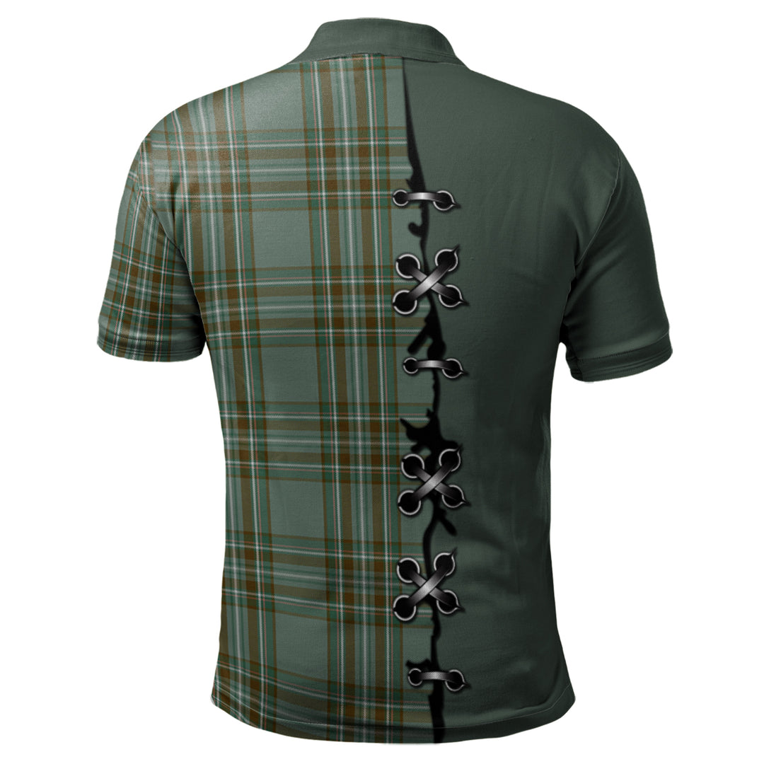 Clan Kelly Dress Tartan Polo Shirt - Lion Rampant And Celtic Thistle Style FE17 Kelly Dress Tartan Tartan Polo   