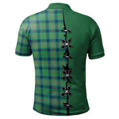 Clan Kennedy Ancient Tartan Polo Shirt - Lion Rampant And Celtic Thistle Style UG54 Kennedy Ancient Tartan Tartan Polo   