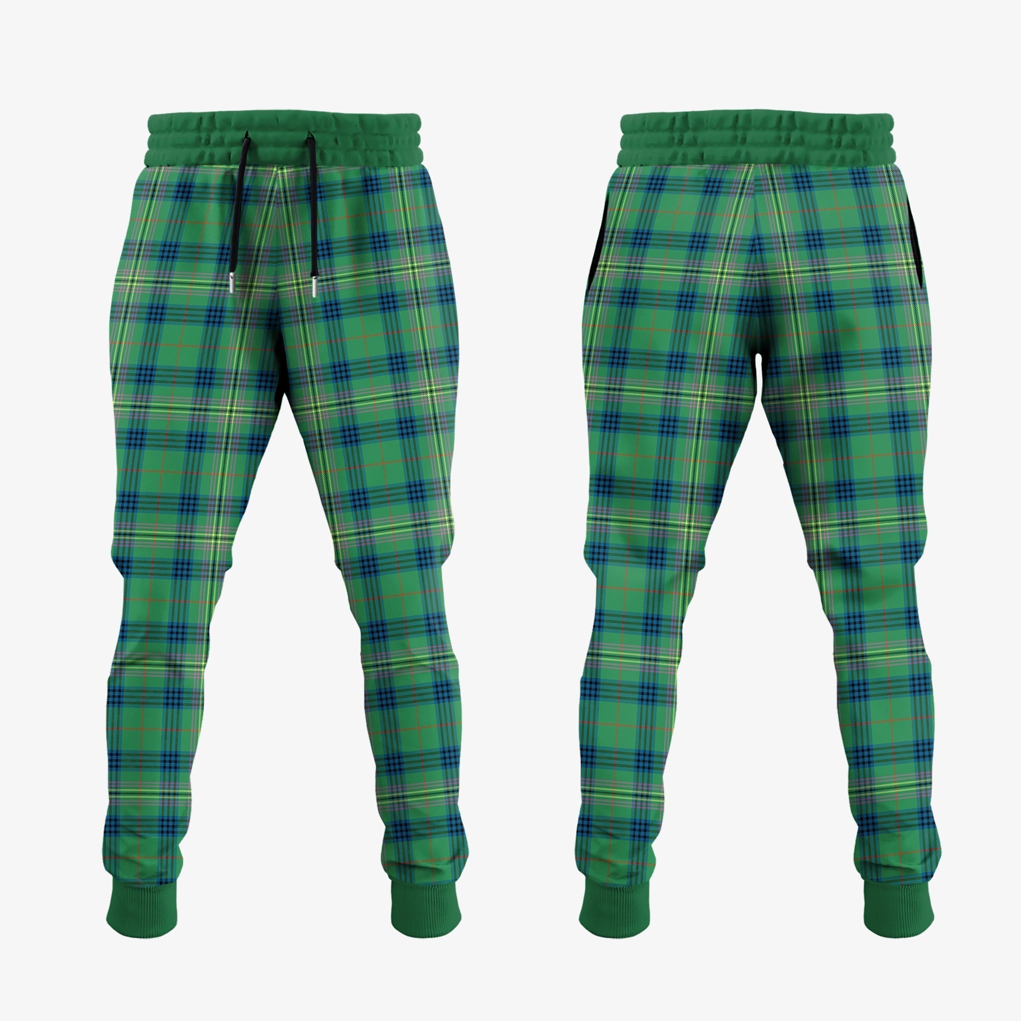 Clan Kennedy Ancient Tartan Crest Jogger Sweatpants PA14 Clan Kennedy Tartan Today   