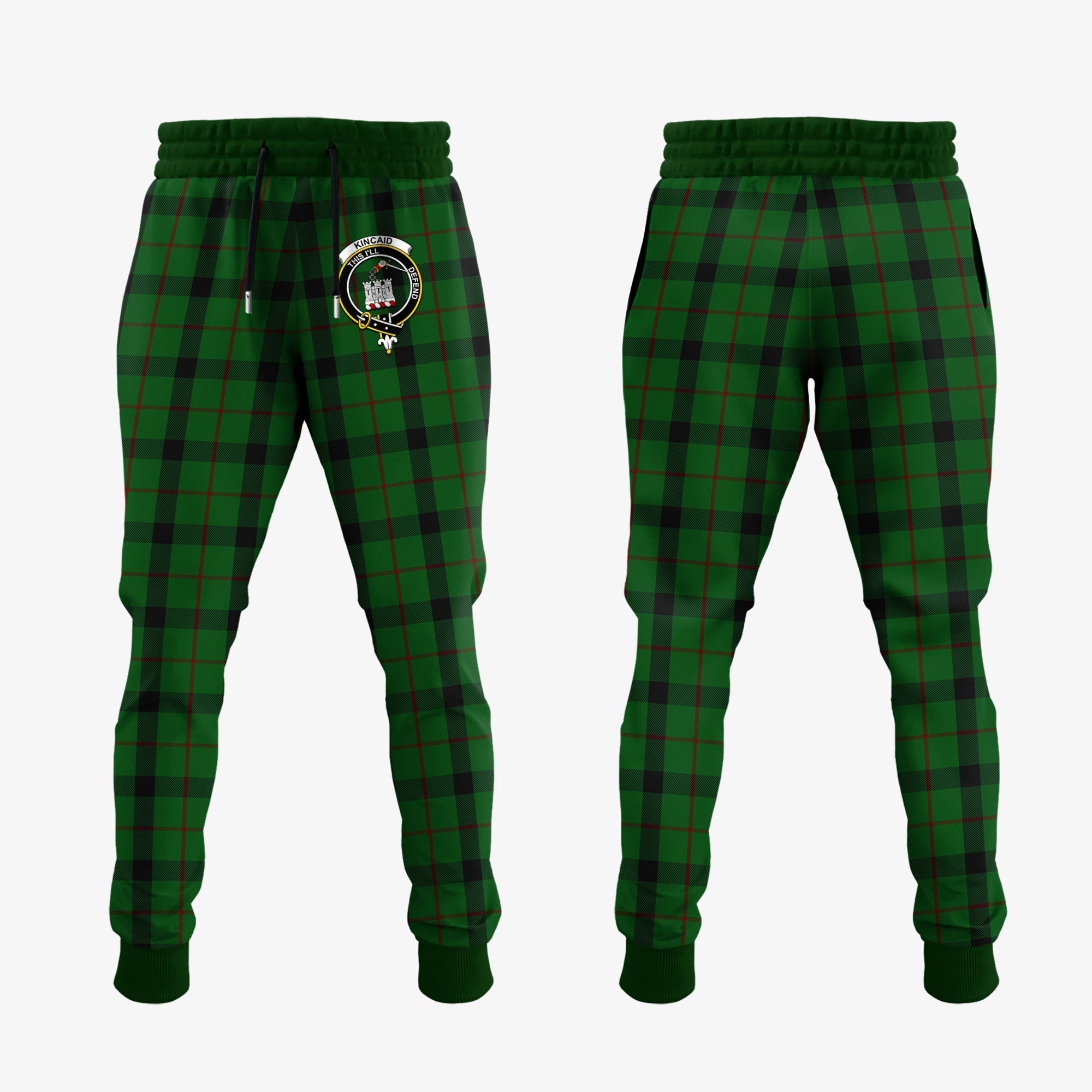 Clan Kincaid Tartan Crest Jogger Sweatpants SN78 Clan Kincaid Tartan Today   