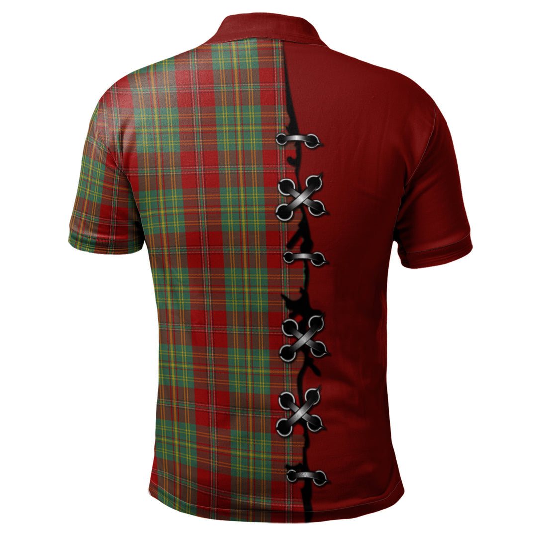 Clan Leask Tartan Polo Shirt - Lion Rampant And Celtic Thistle Style QR84 Leask Tartan Tartan Polo   