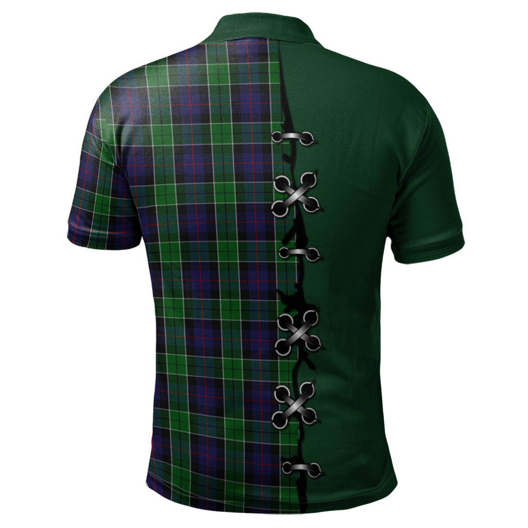 Clan Leslie Hunting Tartan Polo Shirt - Lion Rampant And Celtic Thistle Style HB66 Leslie Hunting Tartan Tartan Polo   