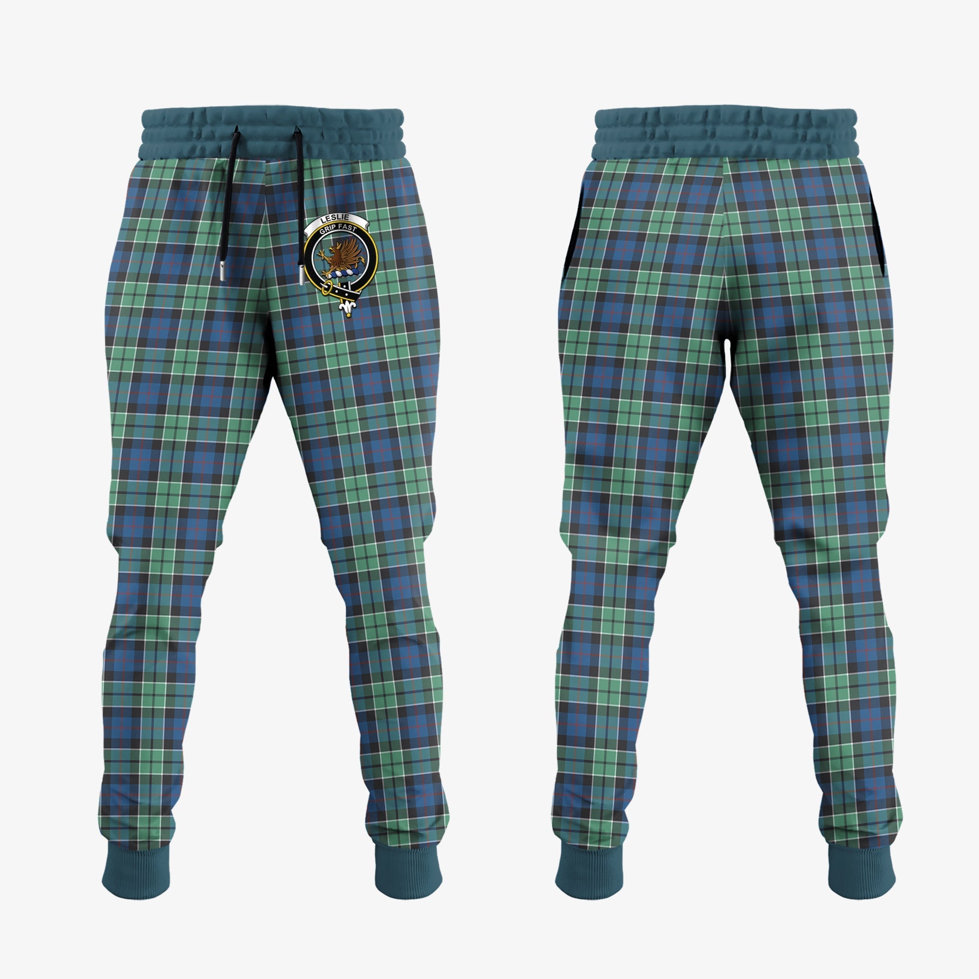 Clan Leslie Hunting Ancient Tartan Crest Jogger Sweatpants RM15 Clan Leslie Tartan Today   