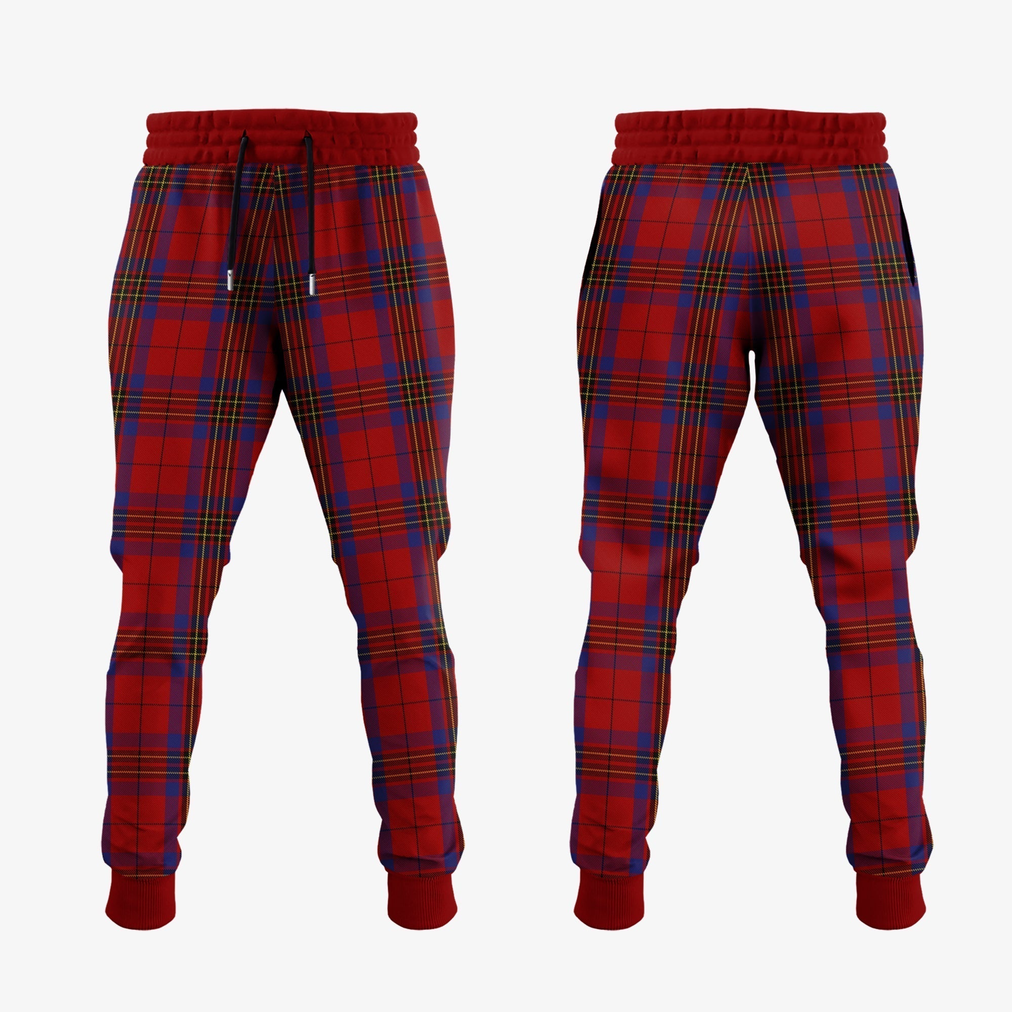 Clan Leslie Red Tartan Crest Jogger Sweatpants YE91 Clan Leslie Tartan Today   