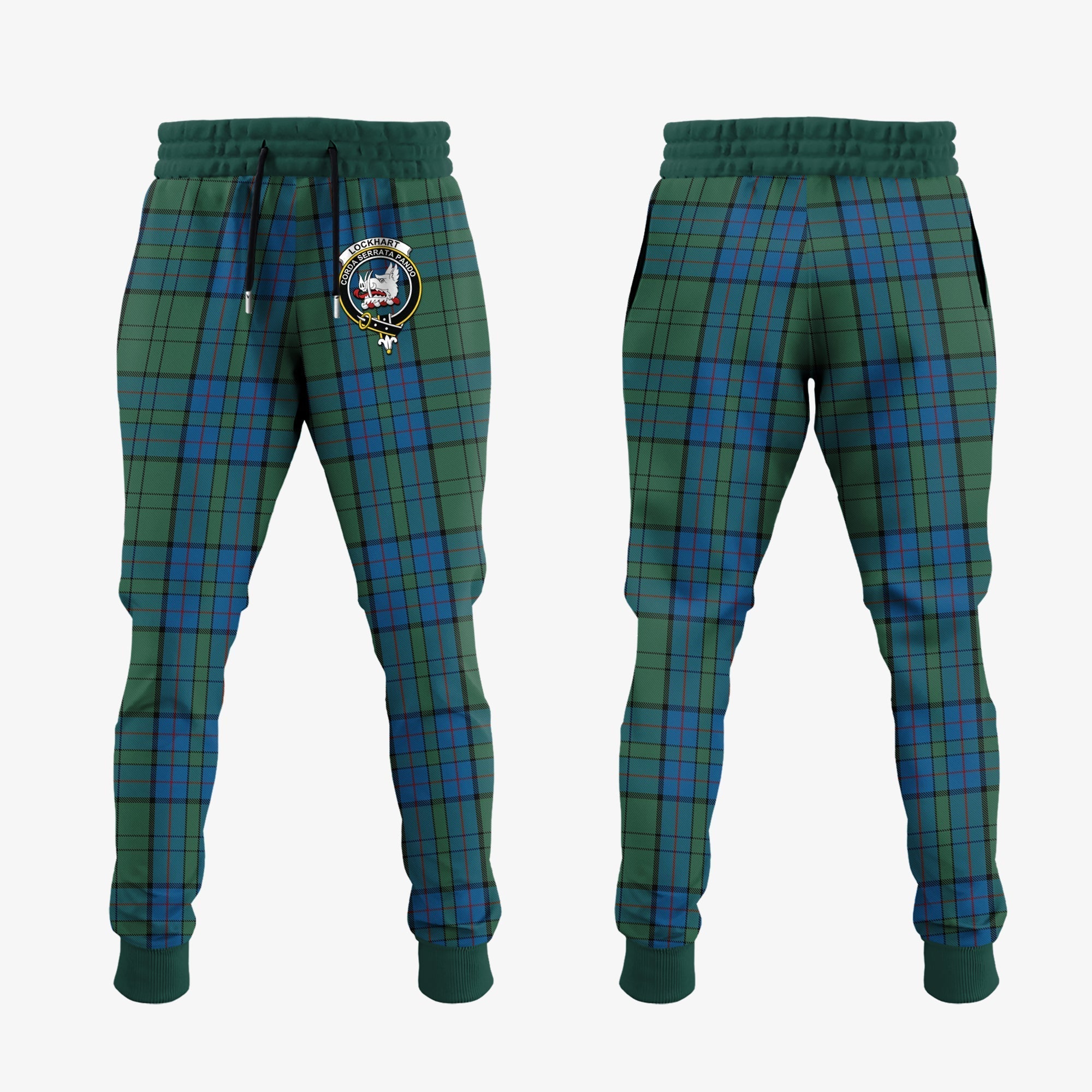 Clan Lockhart Tartan Crest Jogger Sweatpants QW18 Clan Lockhart Tartan Today   