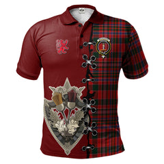 Clan MacAlister Tartan Polo Shirt - Lion Rampant And Celtic Thistle Style OW58 MacAlister Tartan Tartan Polo   