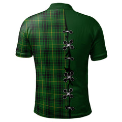 Clan MacArthur Tartan Polo Shirt - Lion Rampant And Celtic Thistle Style QH74 MacArthur Tartan Tartan Polo   