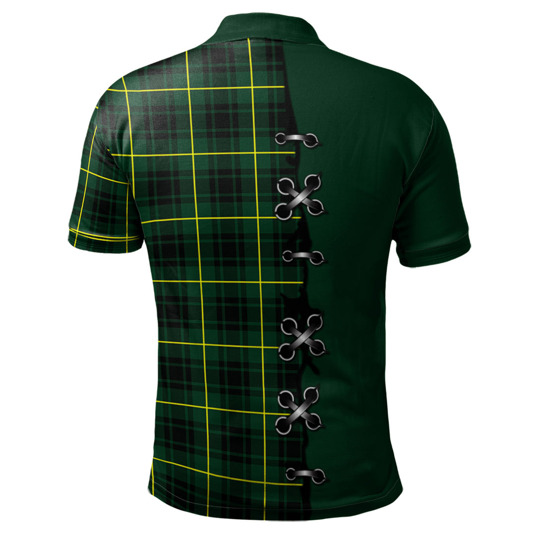 Clan MacArthur Modern Tartan Polo Shirt - Lion Rampant And Celtic Thistle Style SJ75 MacArthur Modern Tartan Tartan Polo   