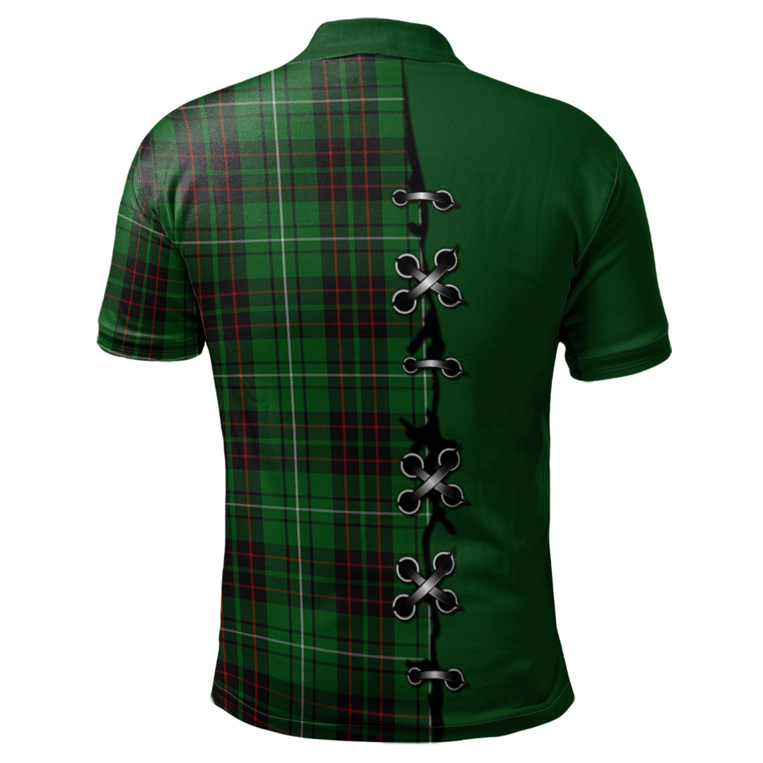 Clan MacAulay of Lewis Tartan Polo Shirt - Lion Rampant And Celtic Thistle Style AU65 MacAulay of Lewis Tartan Tartan Polo   