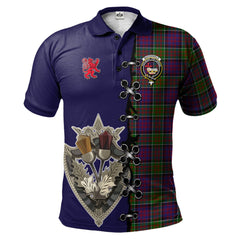 Clan MacDonald of Clanranald Modern Tartan Polo Shirt - Lion Rampant And Celtic Thistle Style AM84 MacDonald of Tartanranald Modern Tartan Tartan Polo   