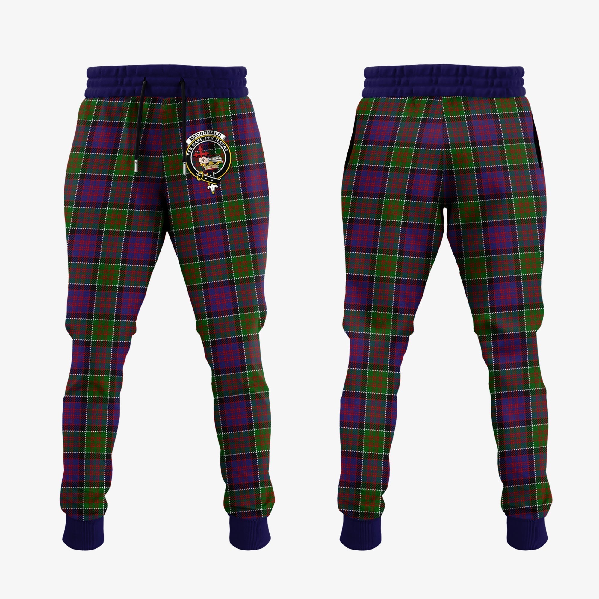 Clan MacDonald Of Clanranald Modern Tartan Crest Jogger Sweatpants ER51 Clan MacDonald of Clanranald Tartan Today   